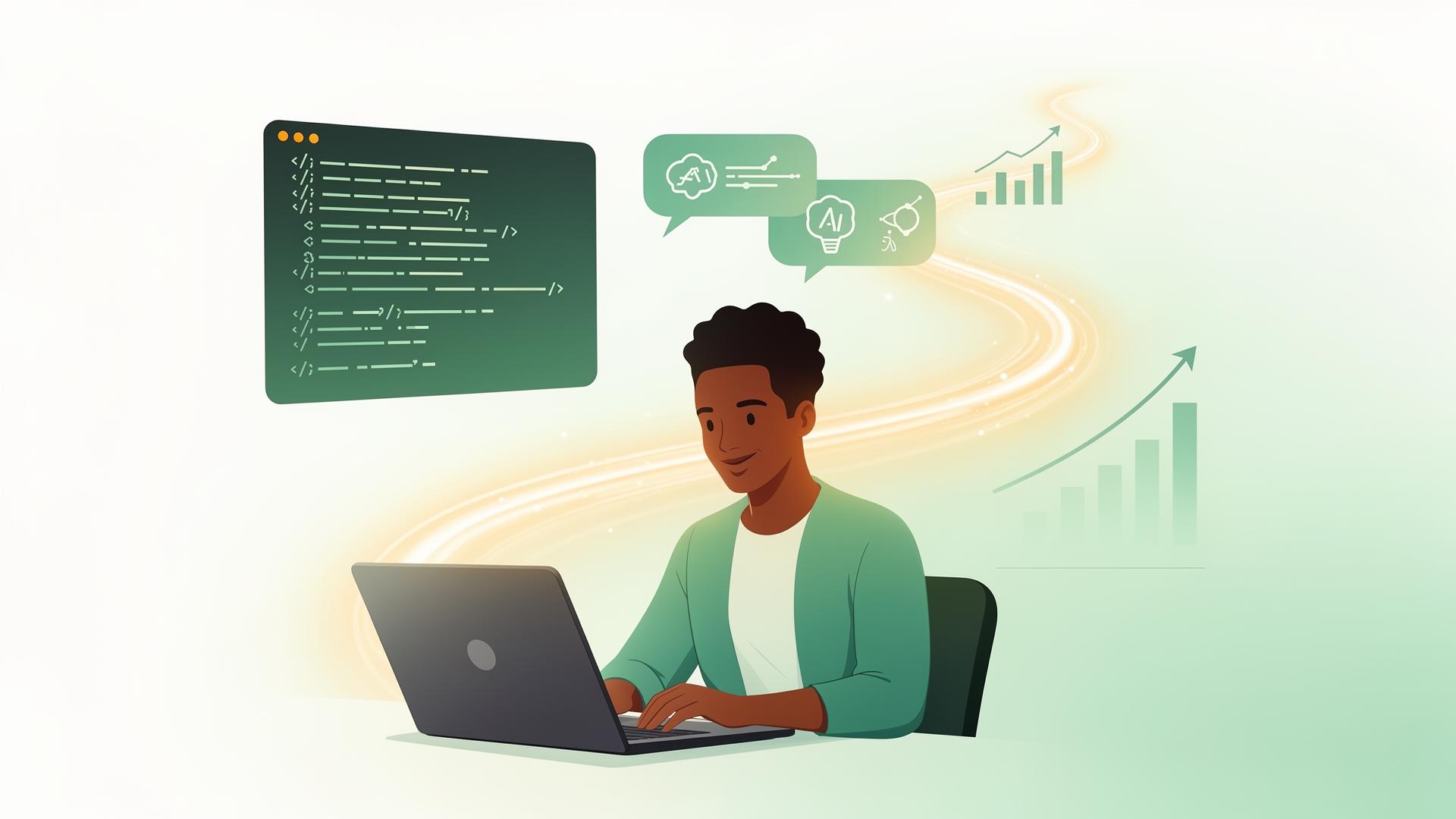Career changer training for a tech job with AI guidance
